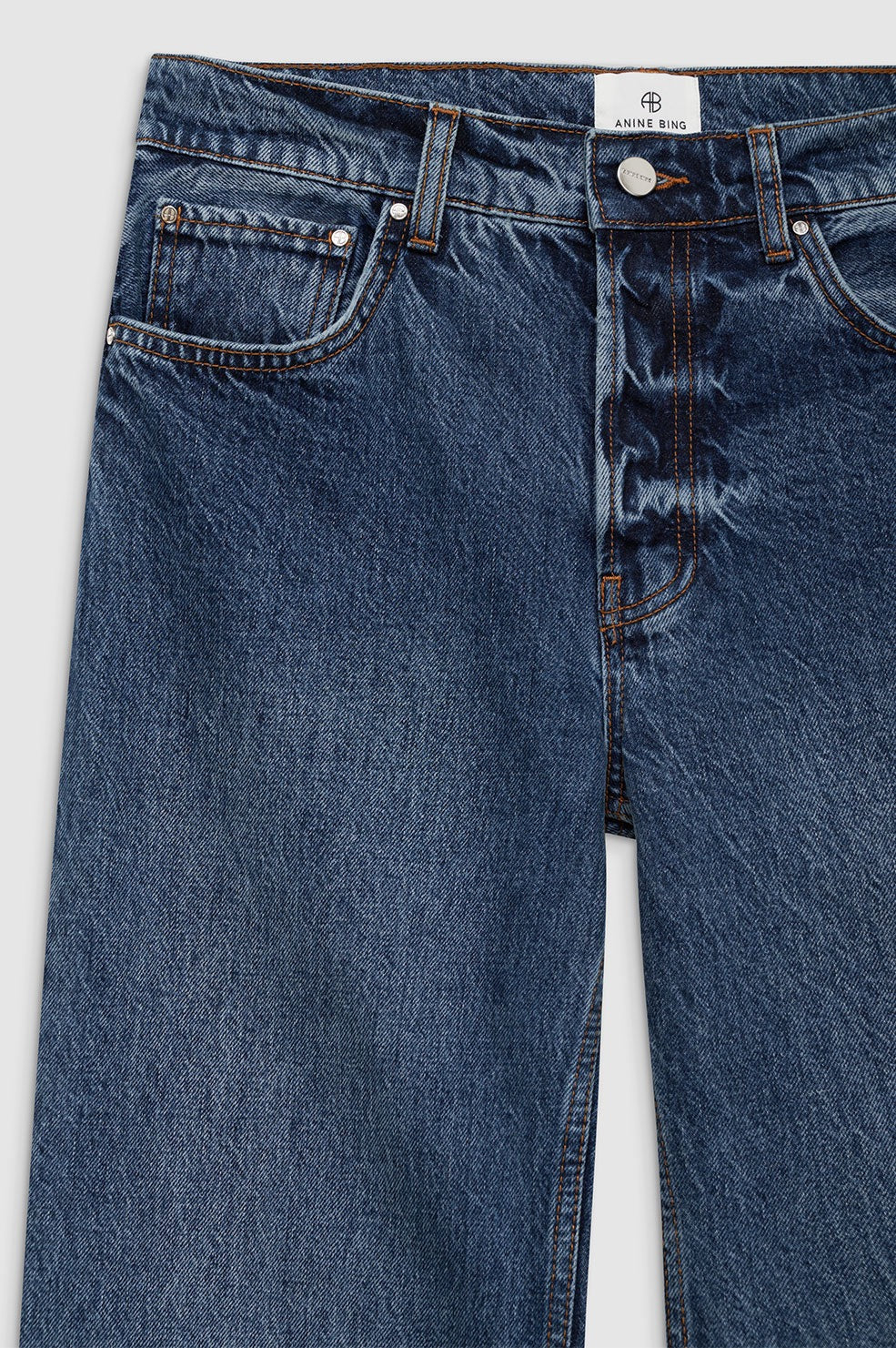 Hugh Jean Azul Denim — Tiro Medio y Corte Recto Anine Bing