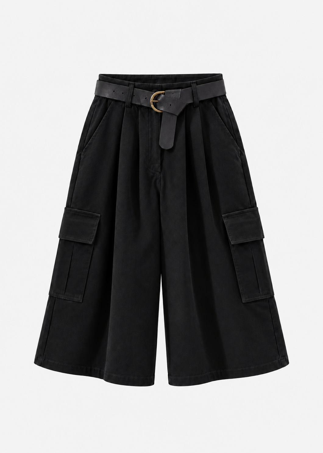 Pantalón cargo cropped negro.
