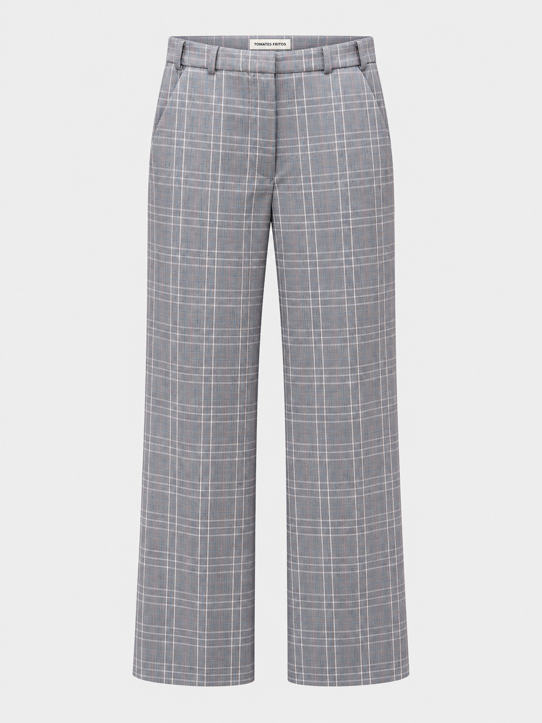 Pantalón cuadros azul.