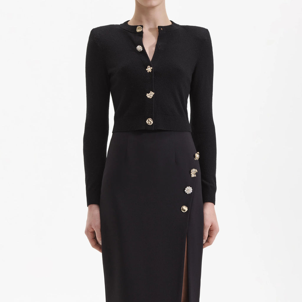 Chaqueta cachemire negra