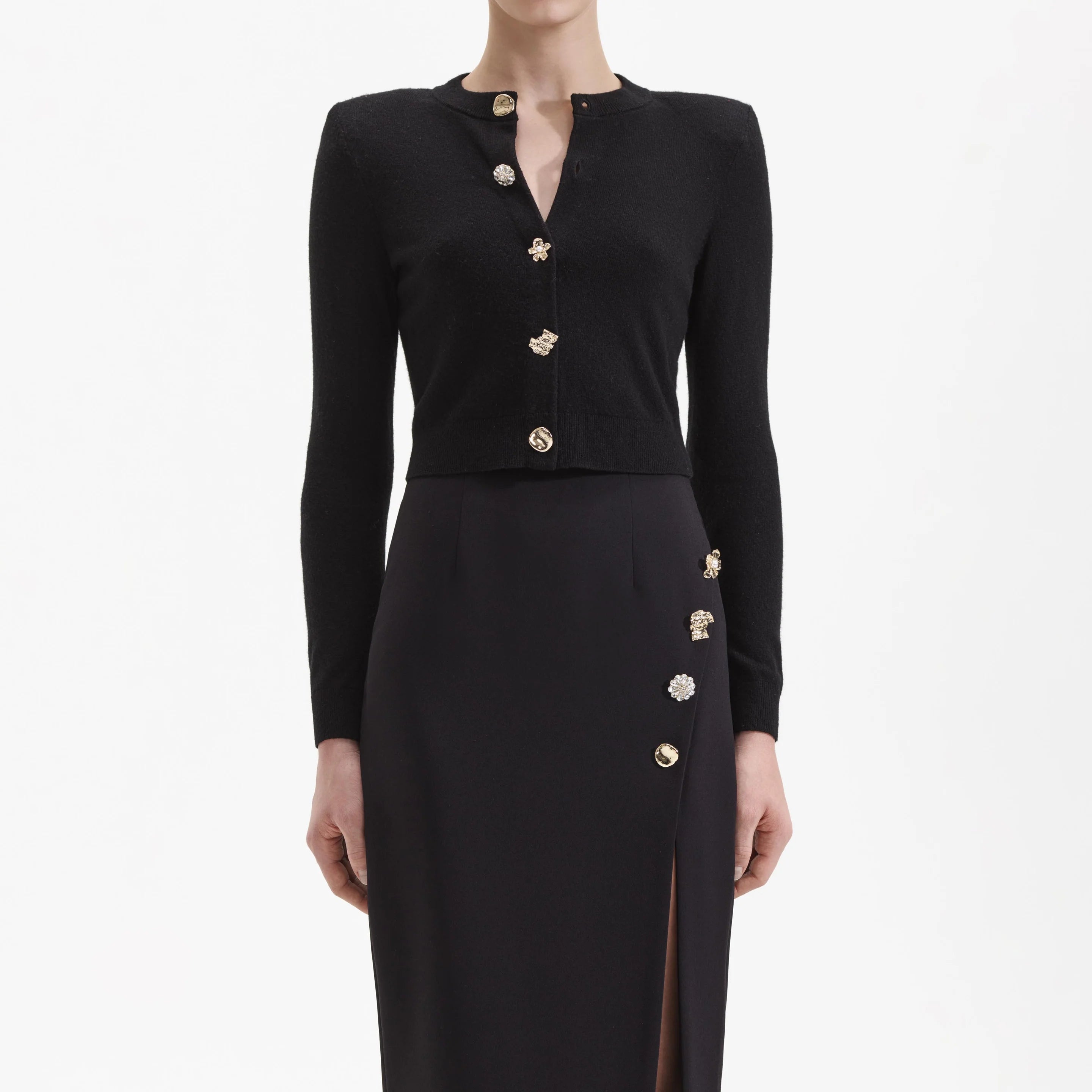 Chaqueta cachemire negra