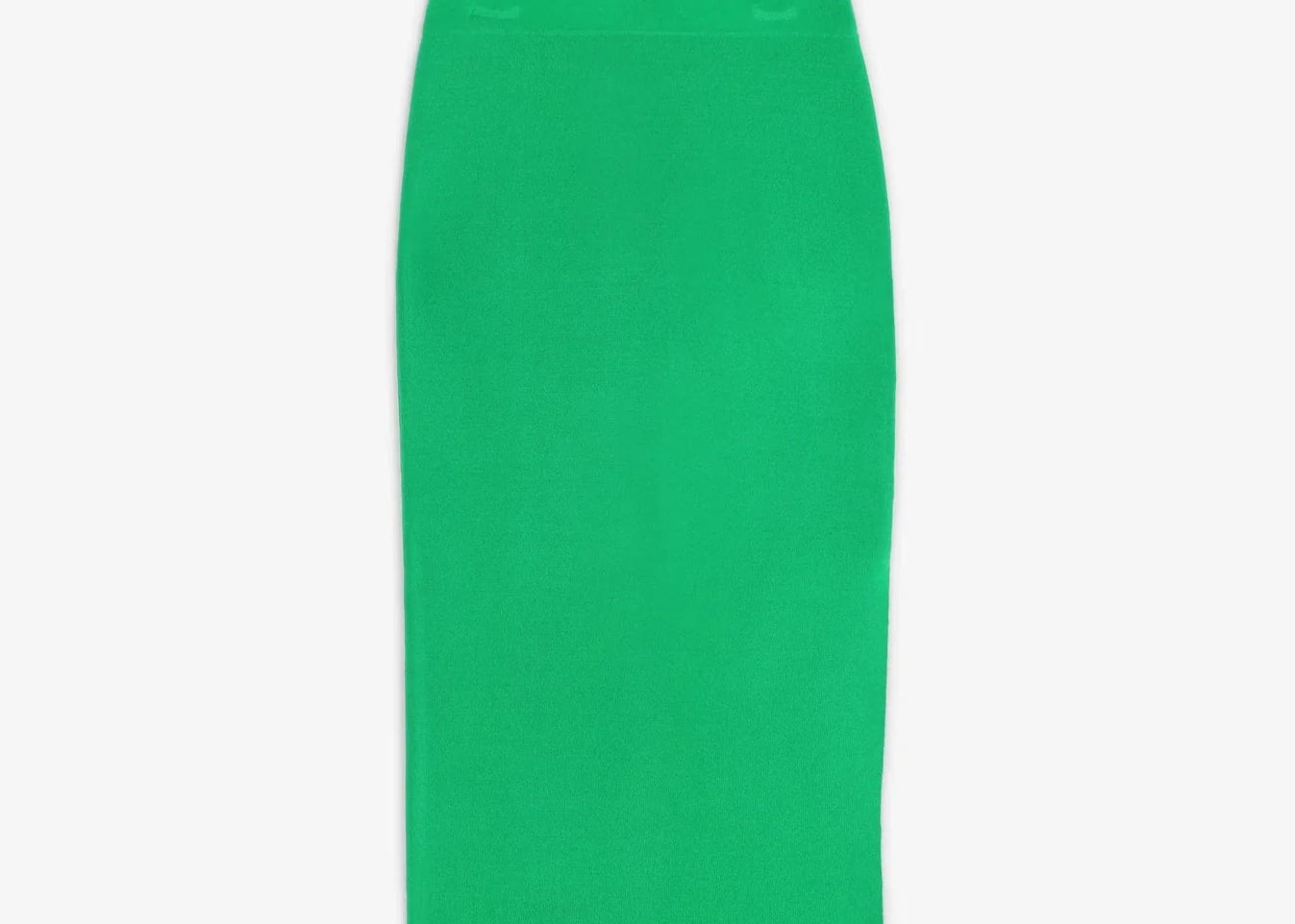 Falda midi verde de punto