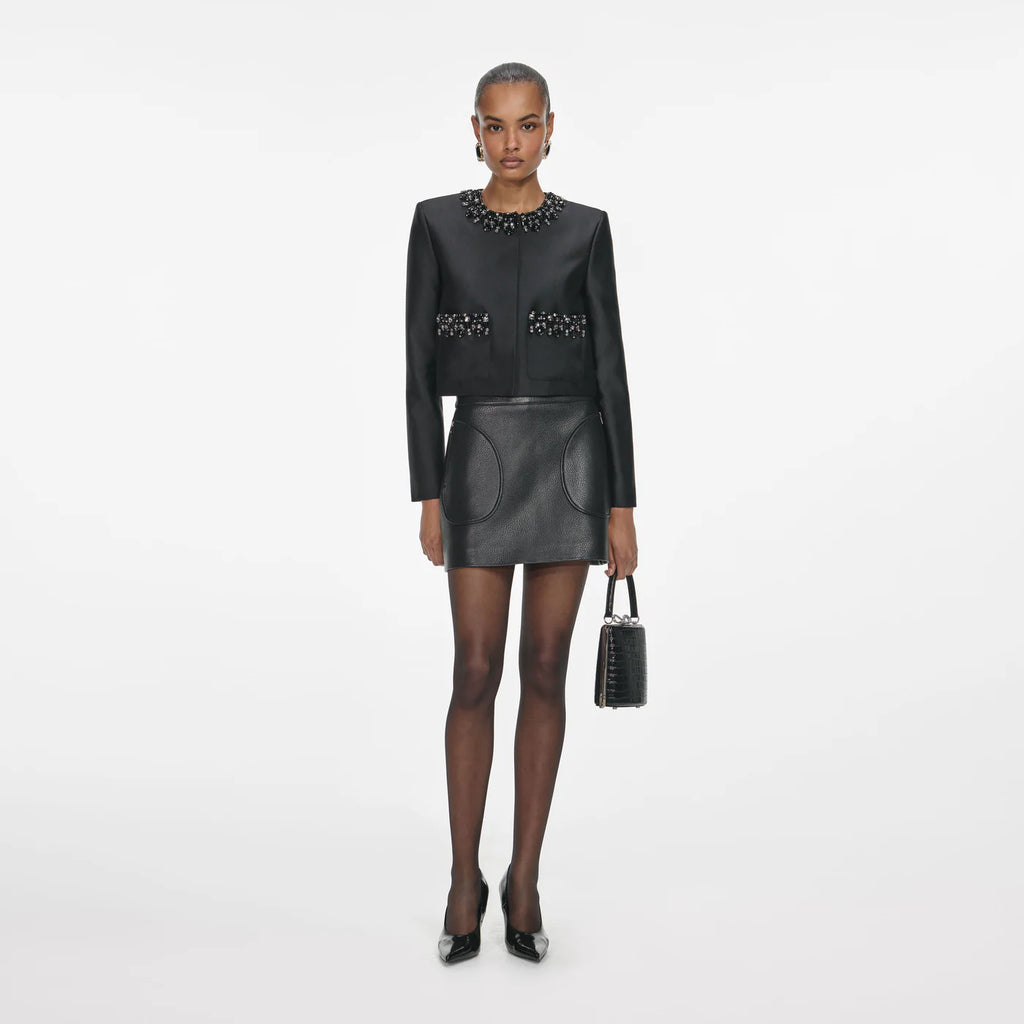 Black taffeta jacket