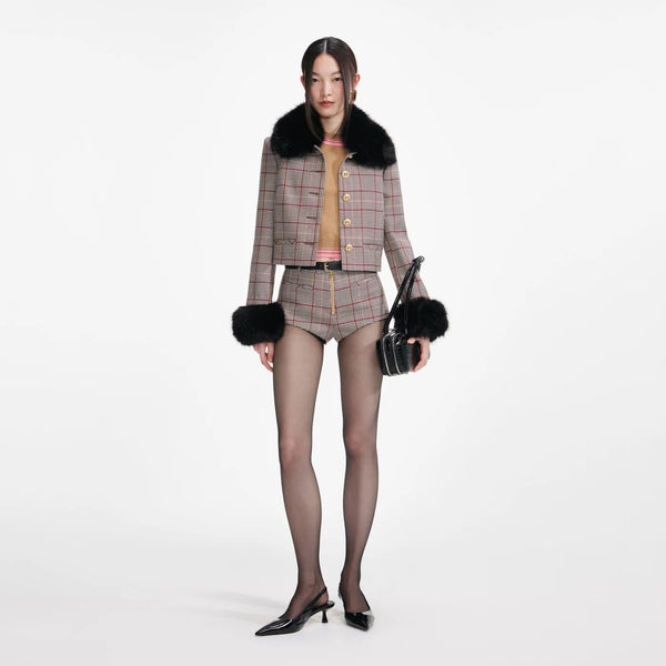 Brown check jacket