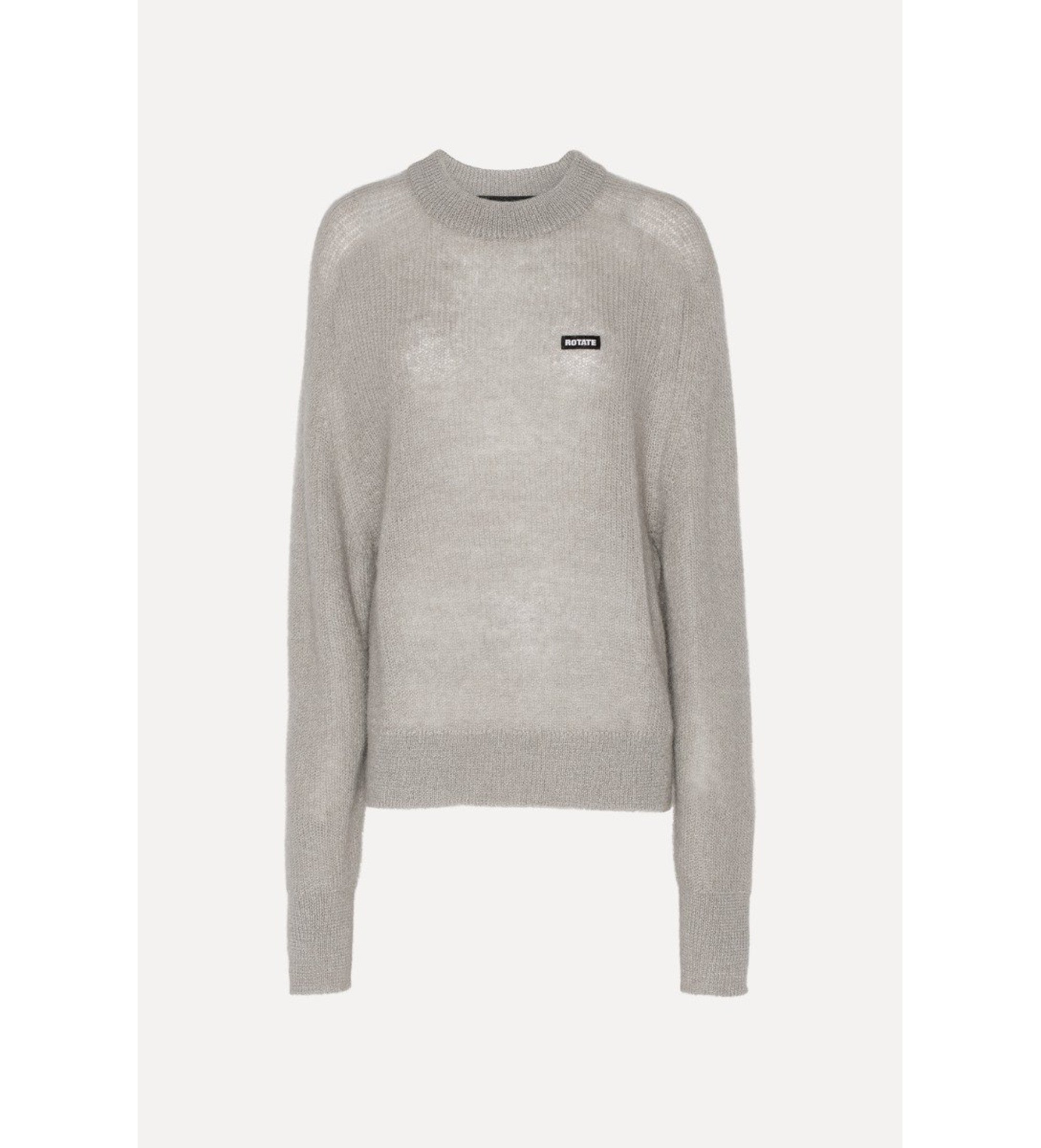 Light Knit logo sweater gris