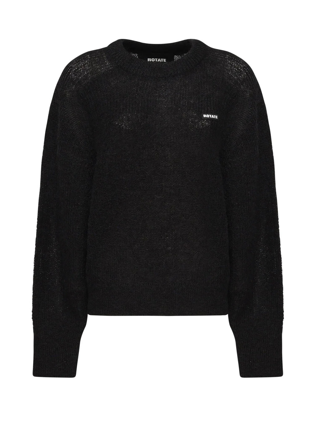 Light Knit logo sweater negro