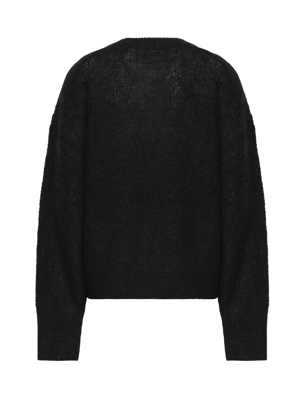 Light Knit logo sweater negro