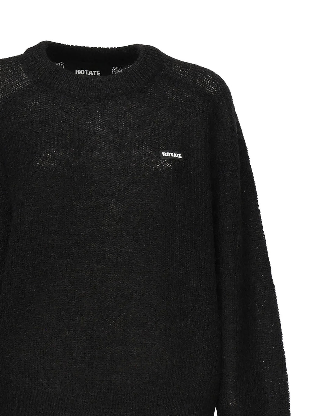 Light Knit logo sweater negro