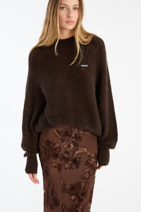 (Copia) Light Knit logo sweater camel
