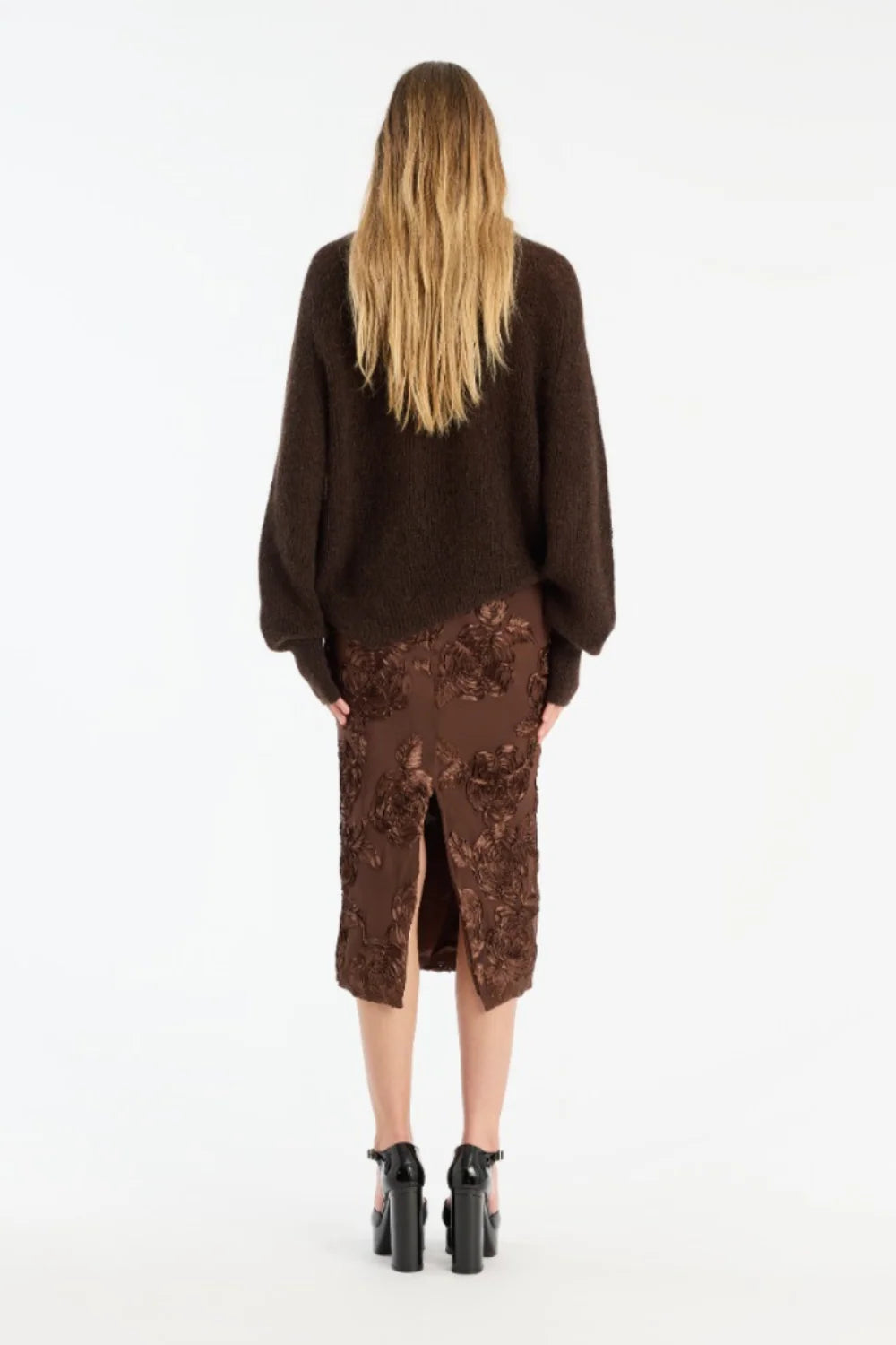 Light Knit logo sweater chocolate