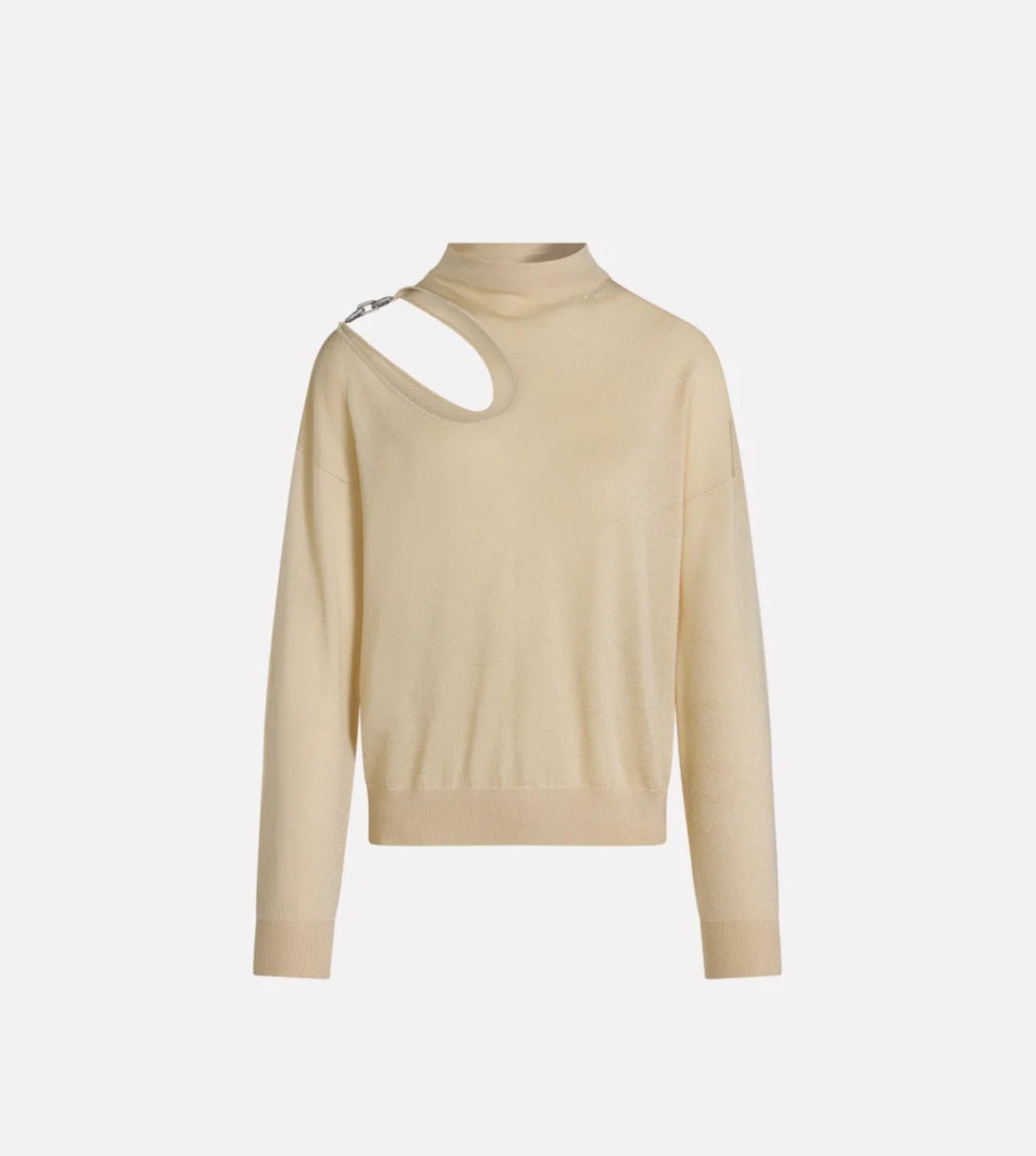 Jersey punto abertura beige