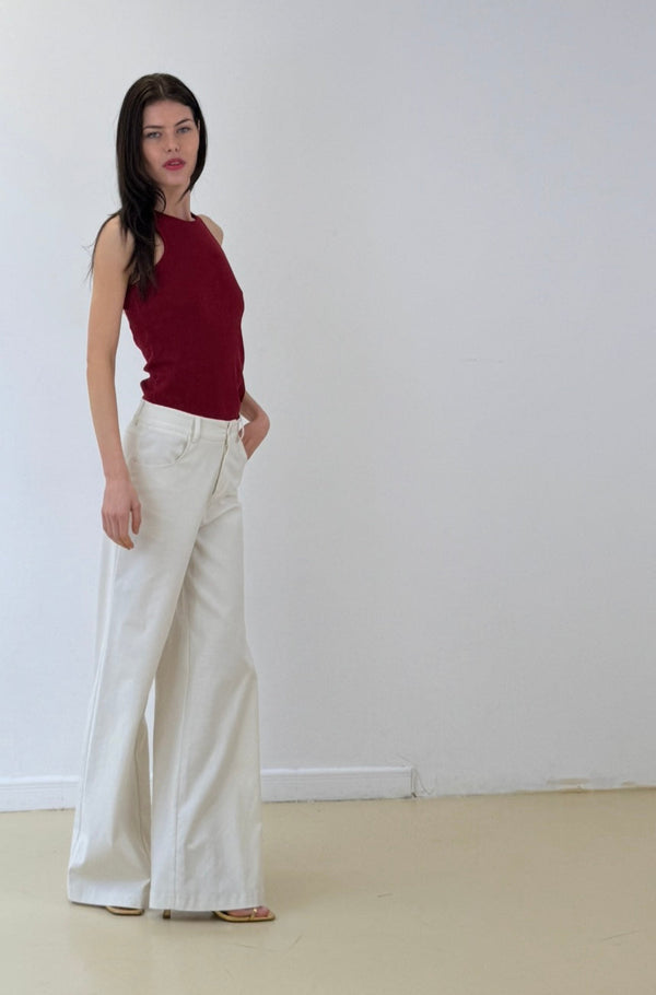 Pantalón ecru set bomber