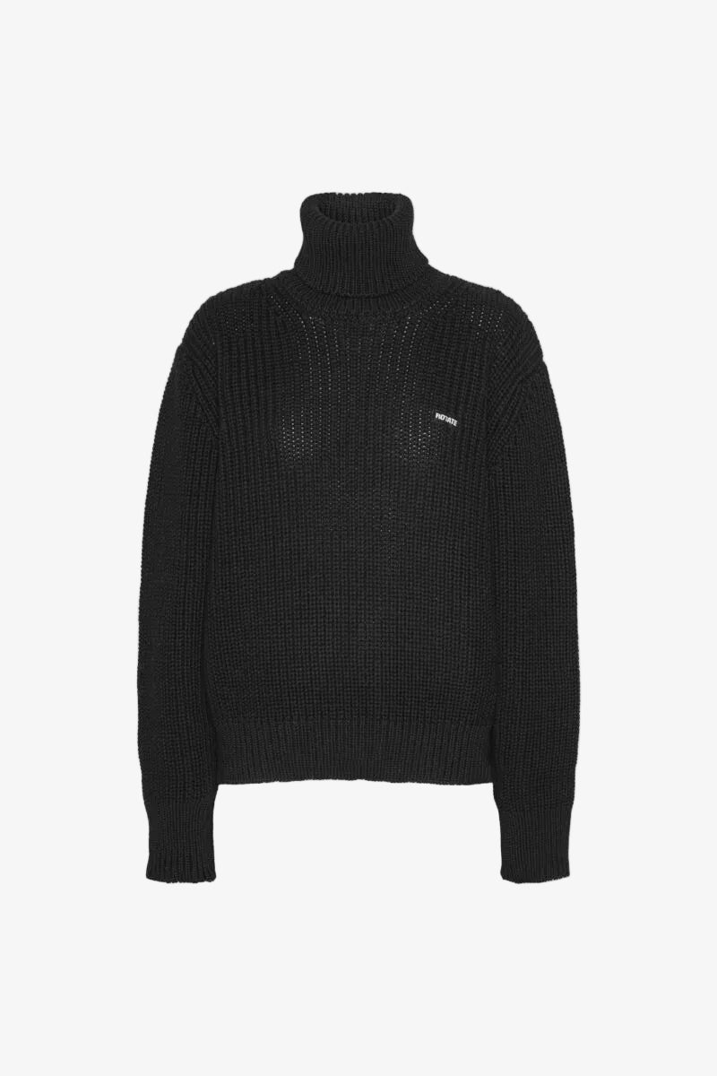 Knit Turtleneck jumper negro