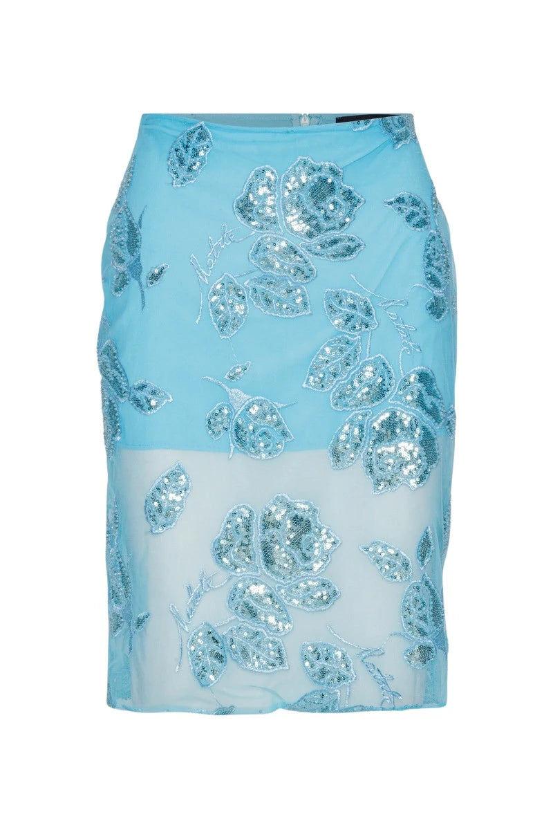 Beaded Pencil falda blue