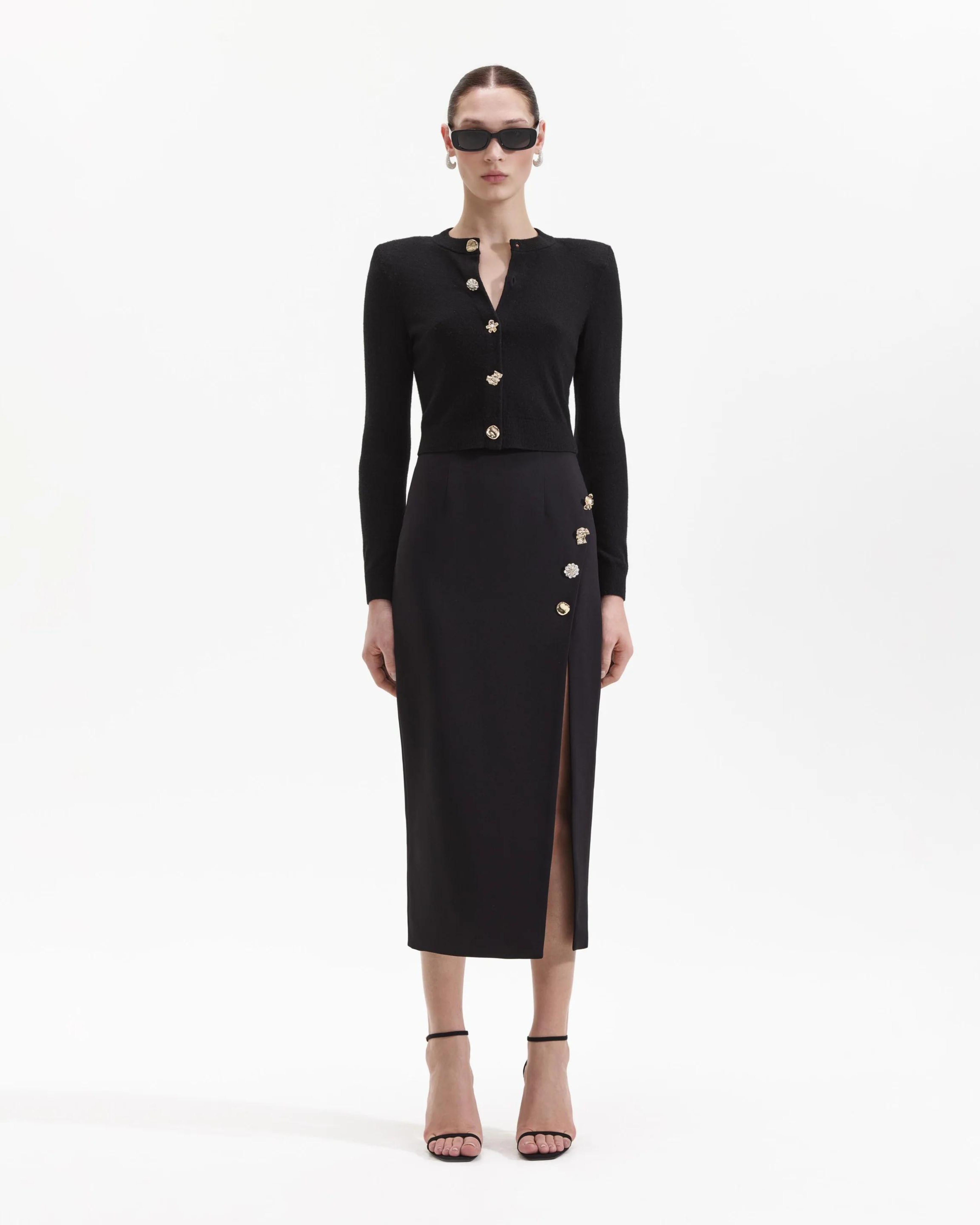 Chaqueta cachemire negra