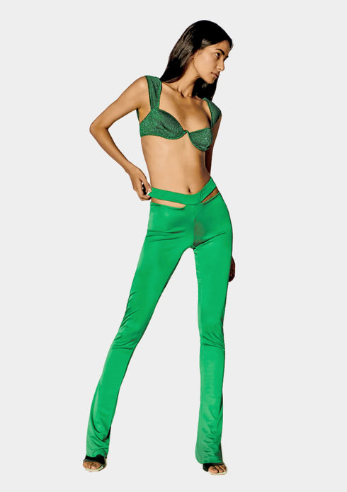 Pantalón aberturas verde