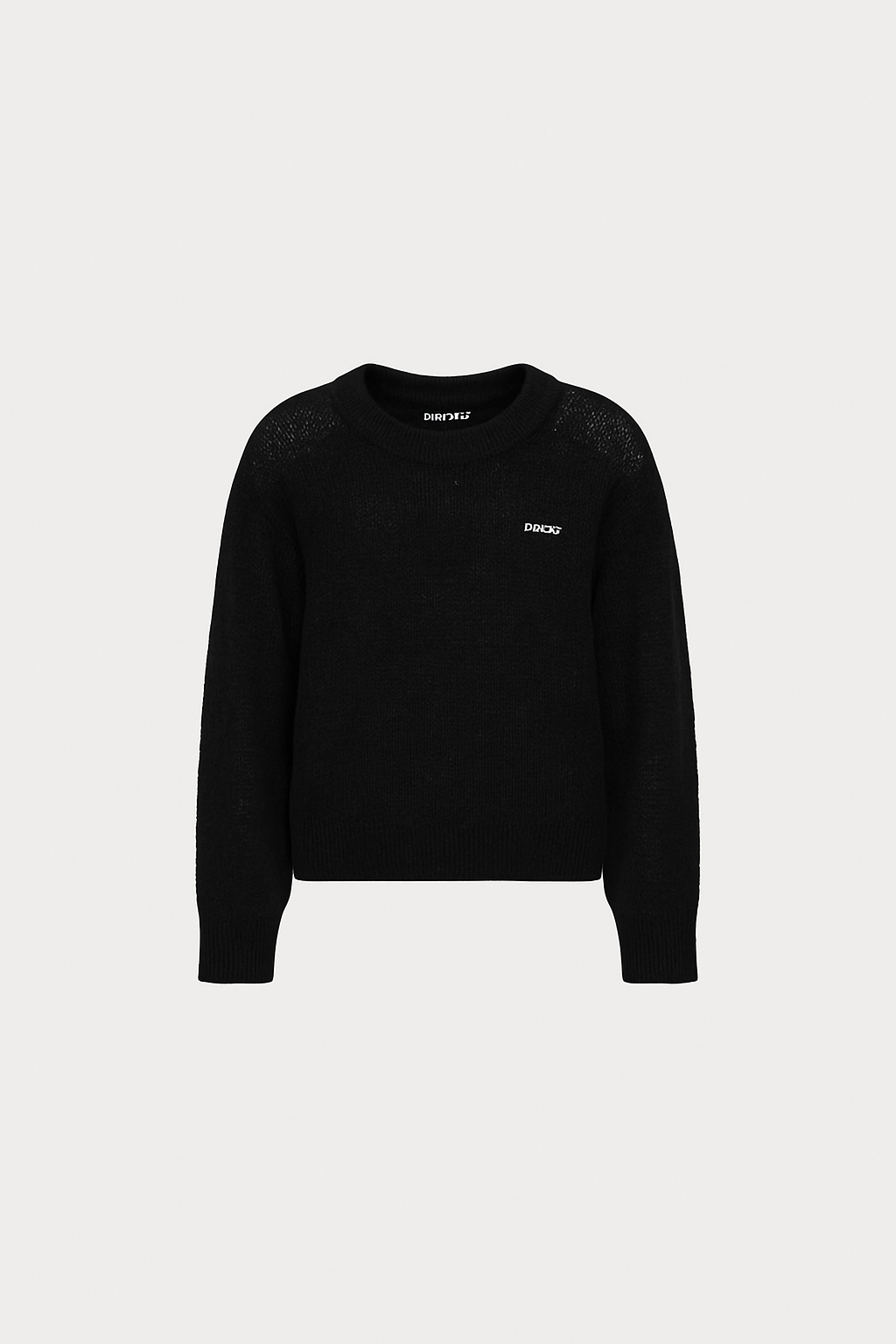 Light knit logo sweater negro