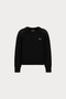 Light knit logo sweater negro