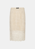 Lace Midi Pencil Falda — Encaje Midi Corte Lápiz Tiro Alto | Rotate