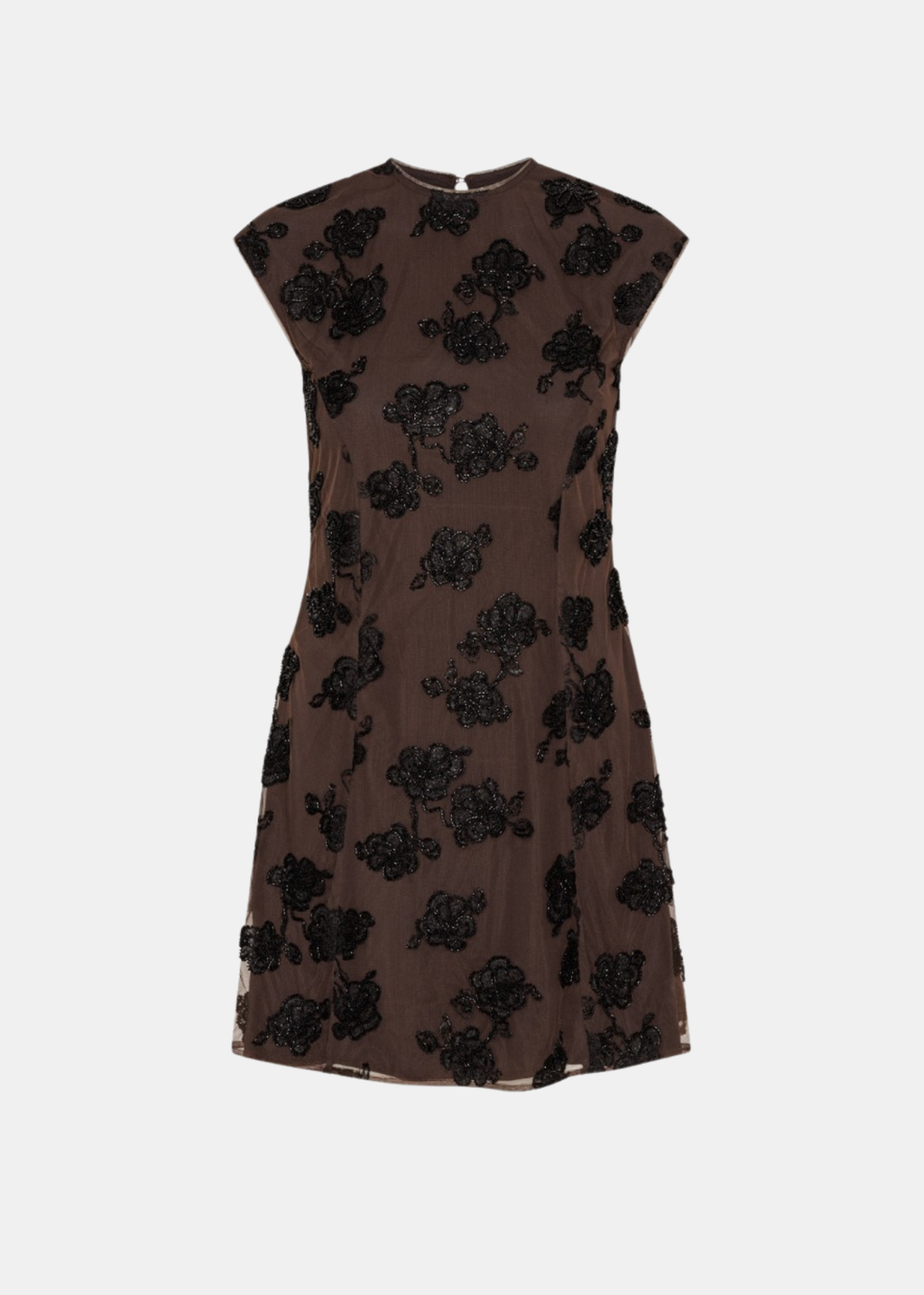Beaded Mini Flared Vestido | Rotate