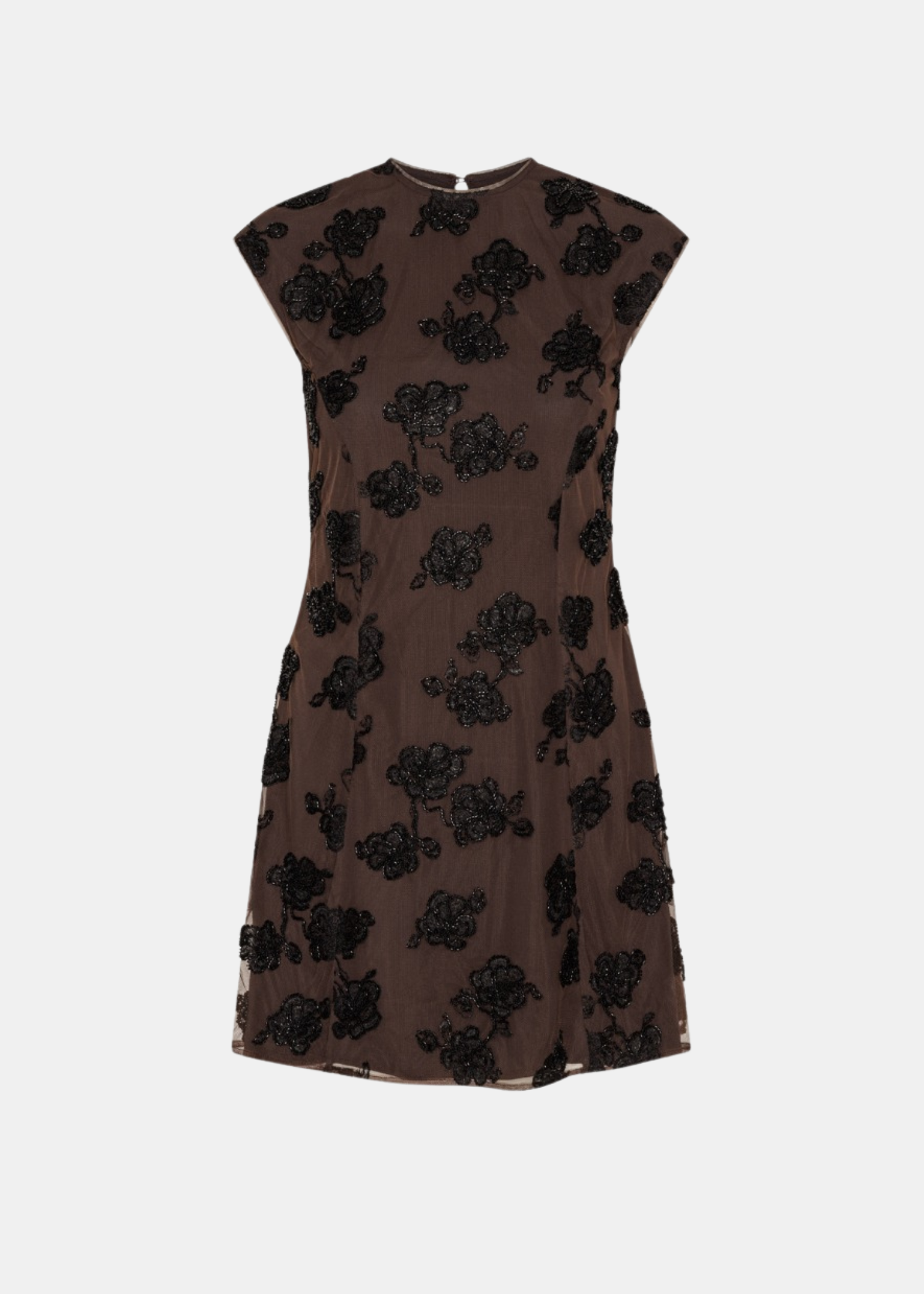 Beaded Mini Flared Vestido | Rotate