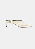 Kitten Heel Leather Mule Crudo — Sandalia Thong de Piel | Rotate