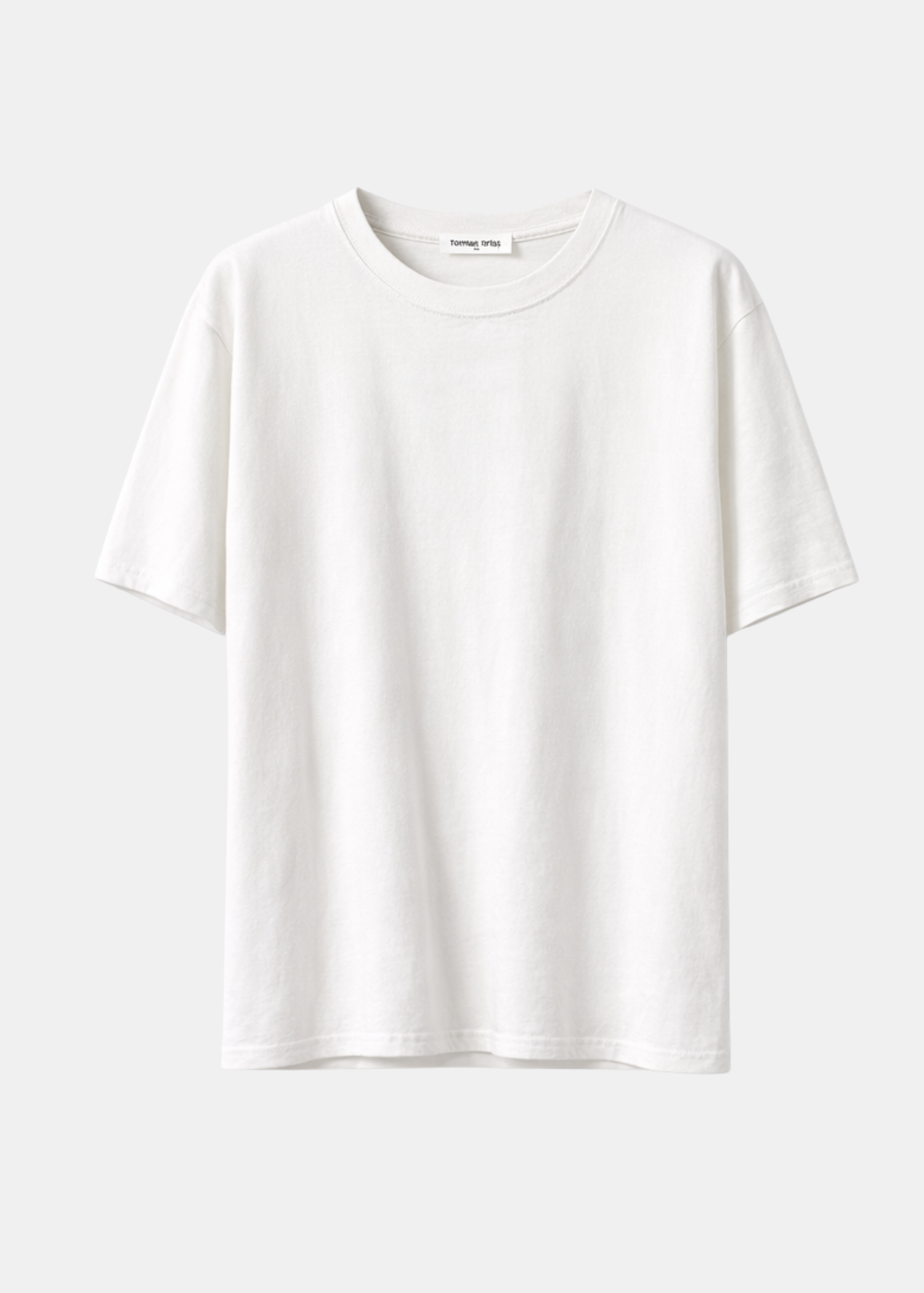 Camiseta Básica Blanca — Algodón 100% Cuello Redondo | Tomates Fritos