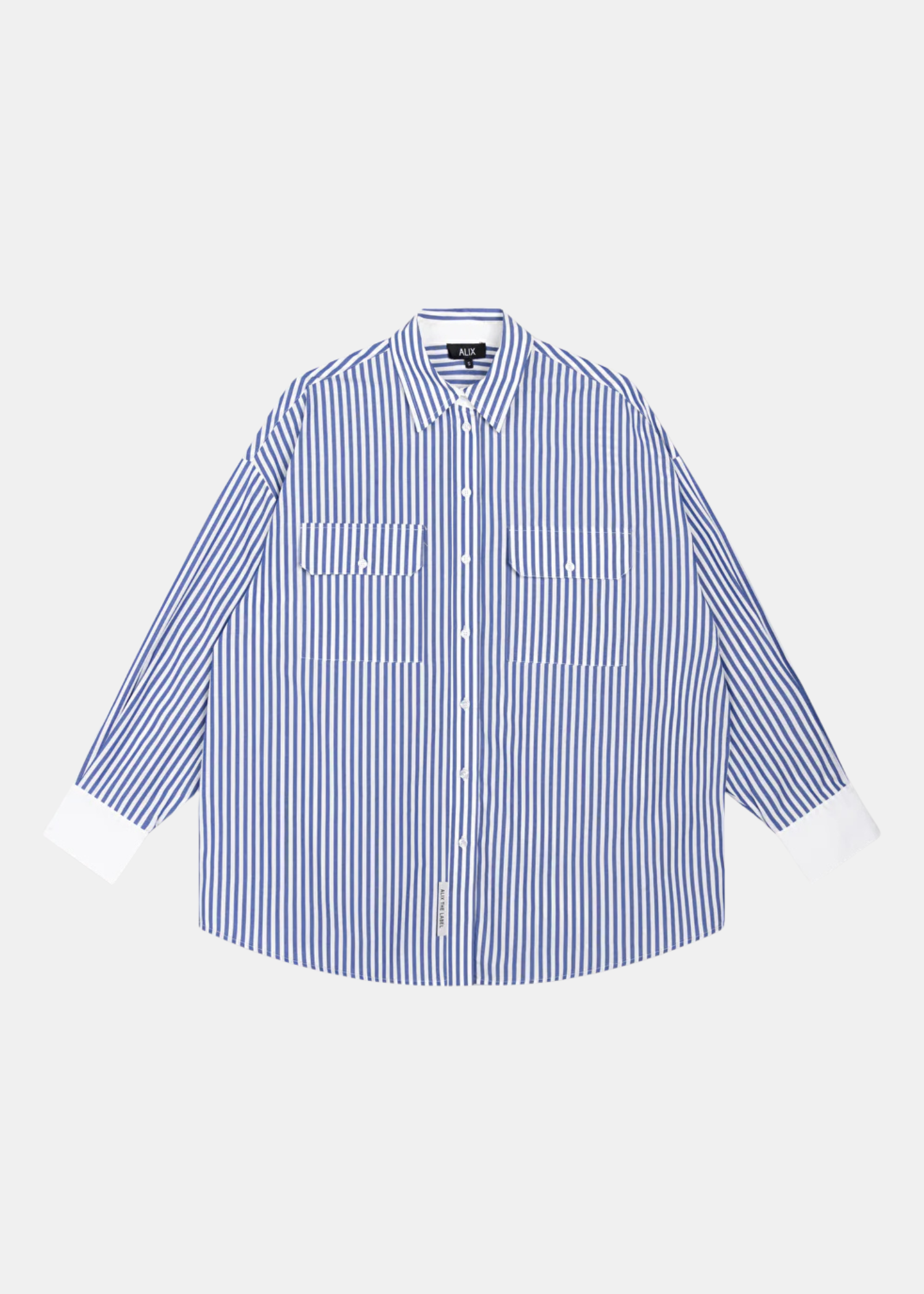 Camisa Puños Alix — Algodón Puños Contrastados Manga Larga | Alix the Label
