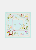 Mint Floral Pañuelo — Seda Estampado Floral Menta | Self-Portrait