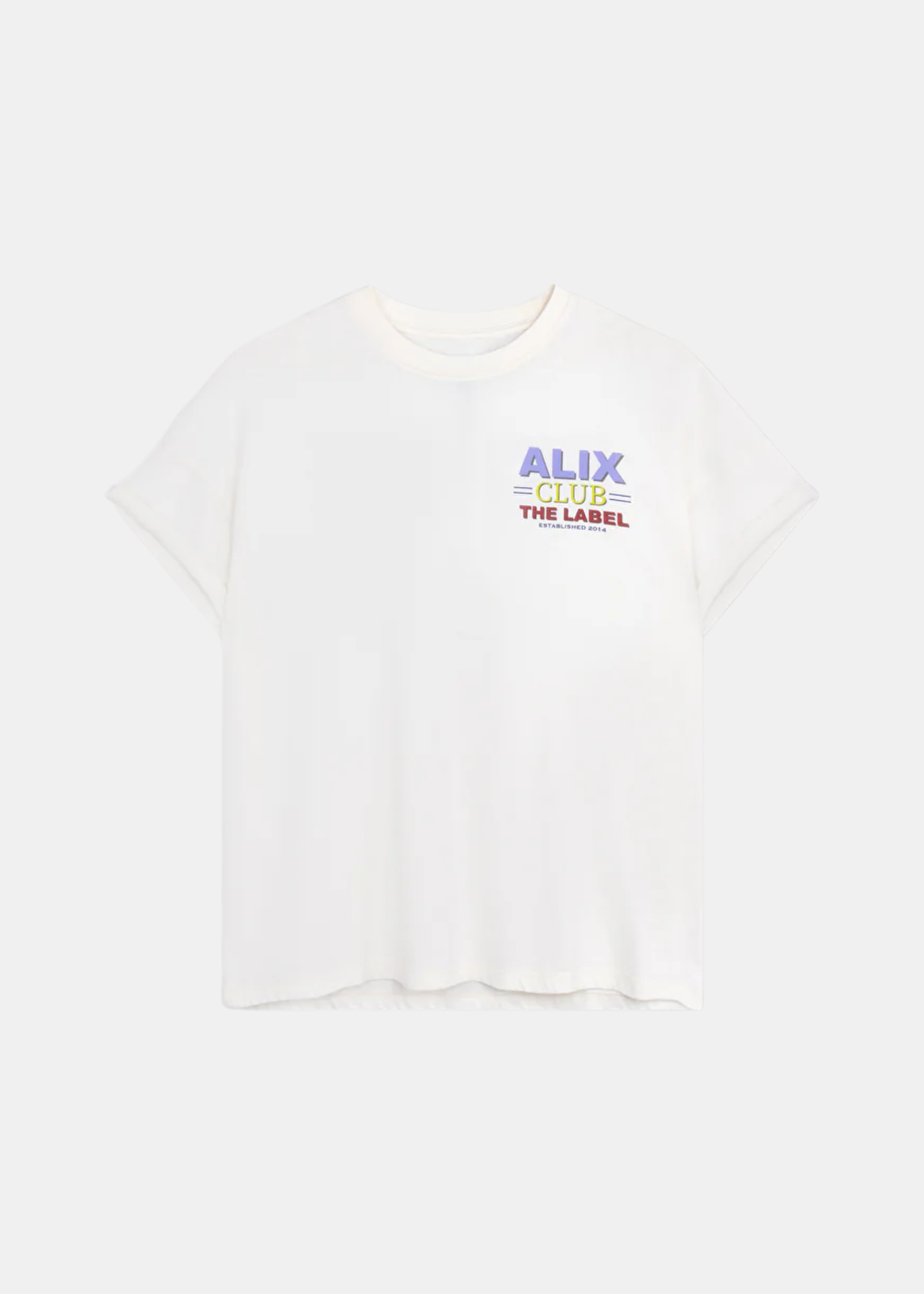 Alix Club Camiseta — Algodón Estampado Club Manga Corta | Alix the Label