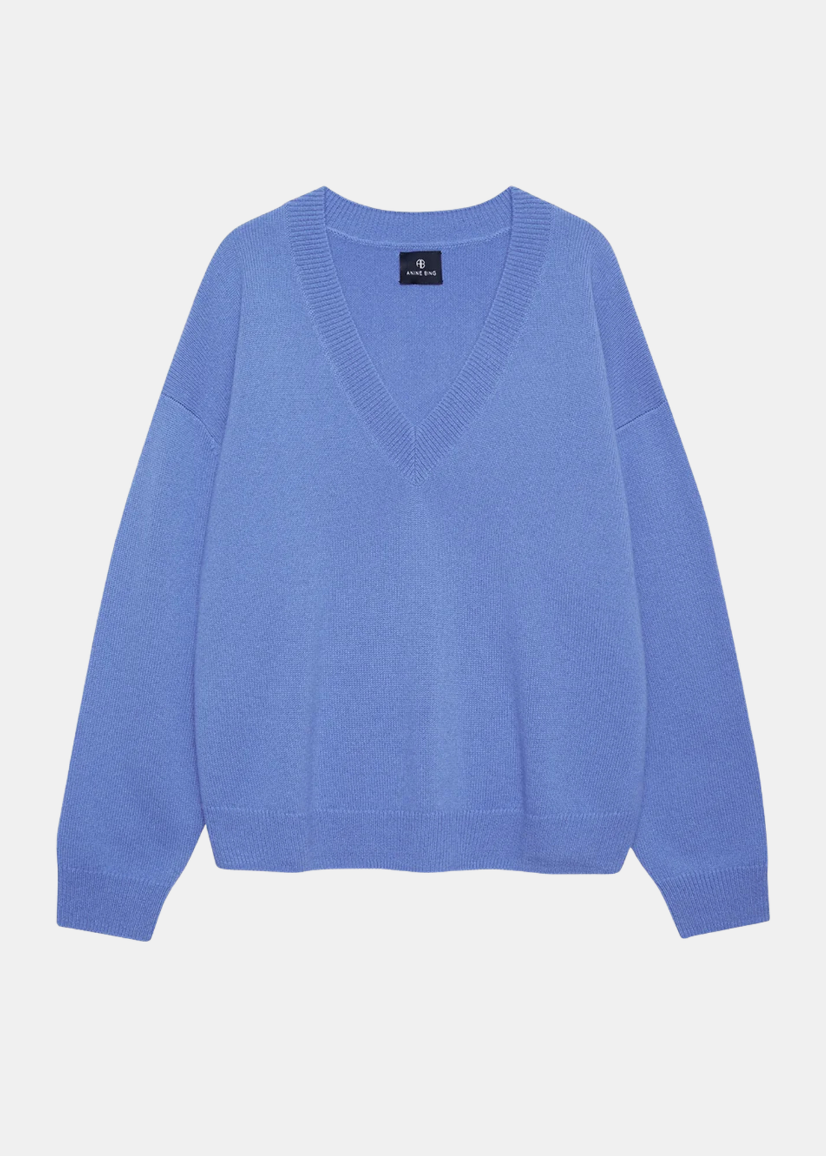 Lee Crew Sweater — Jersey 100% Cashmere Cuello Pico.