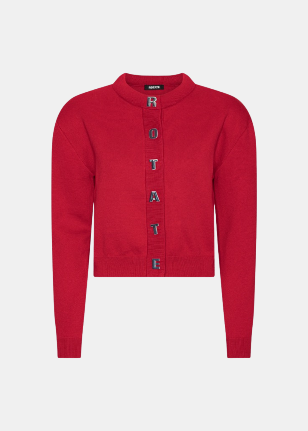 Firm Knit Cardigan rojo.