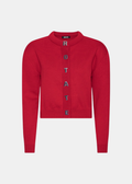 Firm Knit Cardigan rojo.