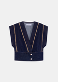 Opali Chaleco Denim Crop | Iro