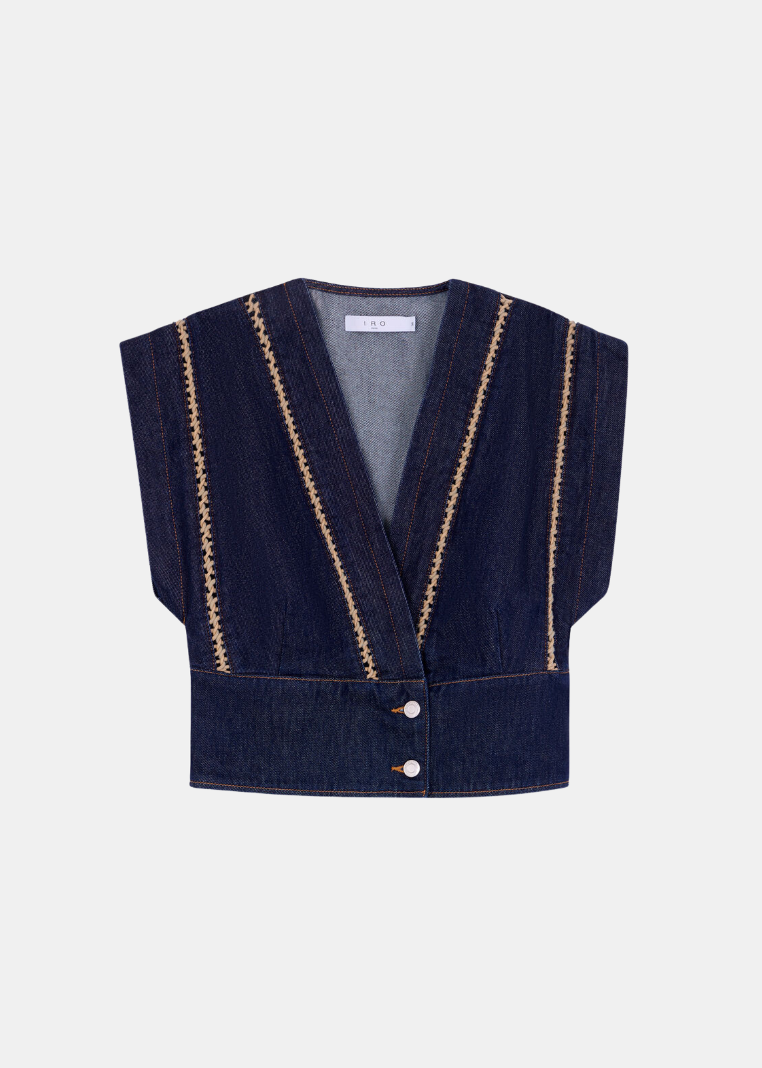 Opali Chaleco Denim Crop | Iro
