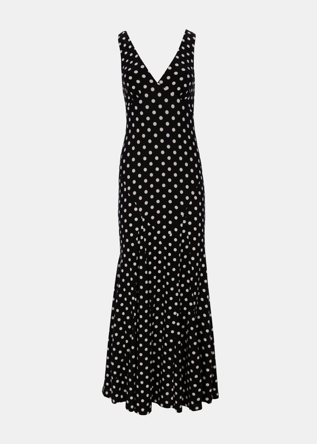 Beatrice Vestido Lunares — Tejido Fluido Midi Estampado Lunares | Mioh