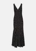 Beatrice Vestido Lunares — Tejido Fluido Midi Estampado Lunares | Mioh