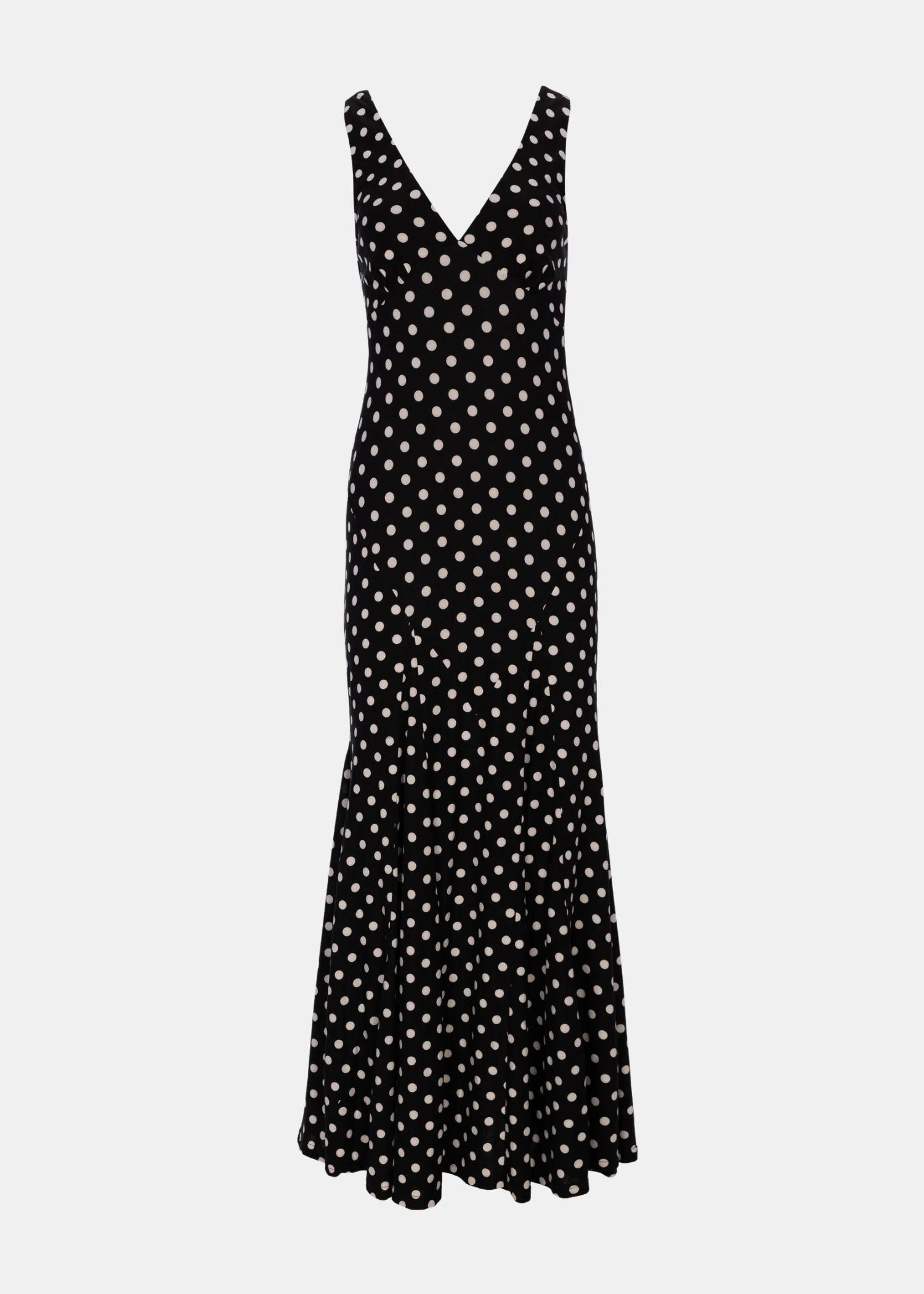 Beatrice Vestido Lunares — Tejido Fluido Midi Estampado Lunares | Mioh