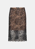 Lace midi pencil skirt.