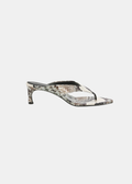 Kitten Heel Leather Mule Print — Piel Estampada Tacón Kitten Mule Destalonada | Rotate