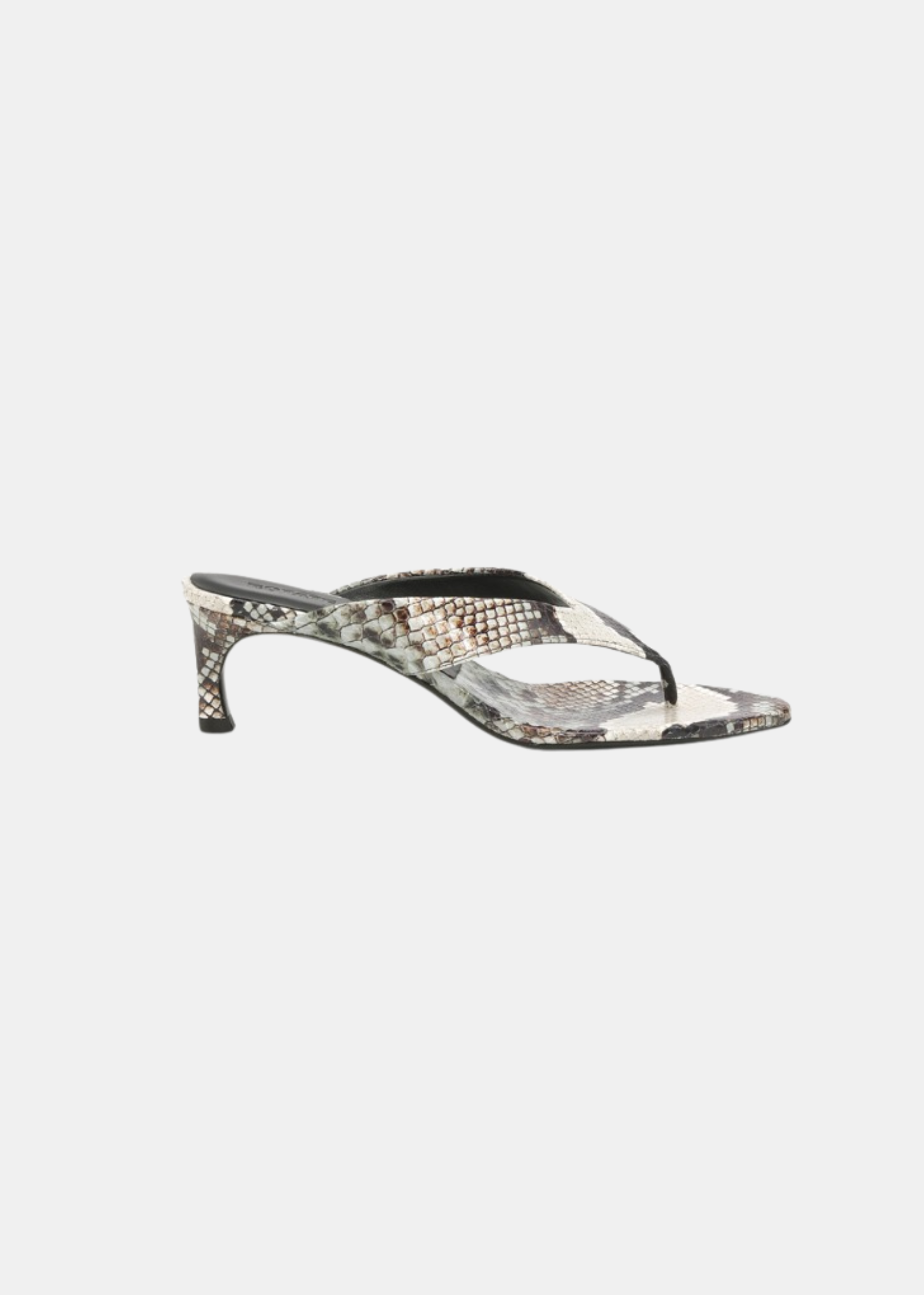 Kitten Heel Leather Mule Print — Piel Estampada Tacón Kitten Mule Destalonada | Rotate