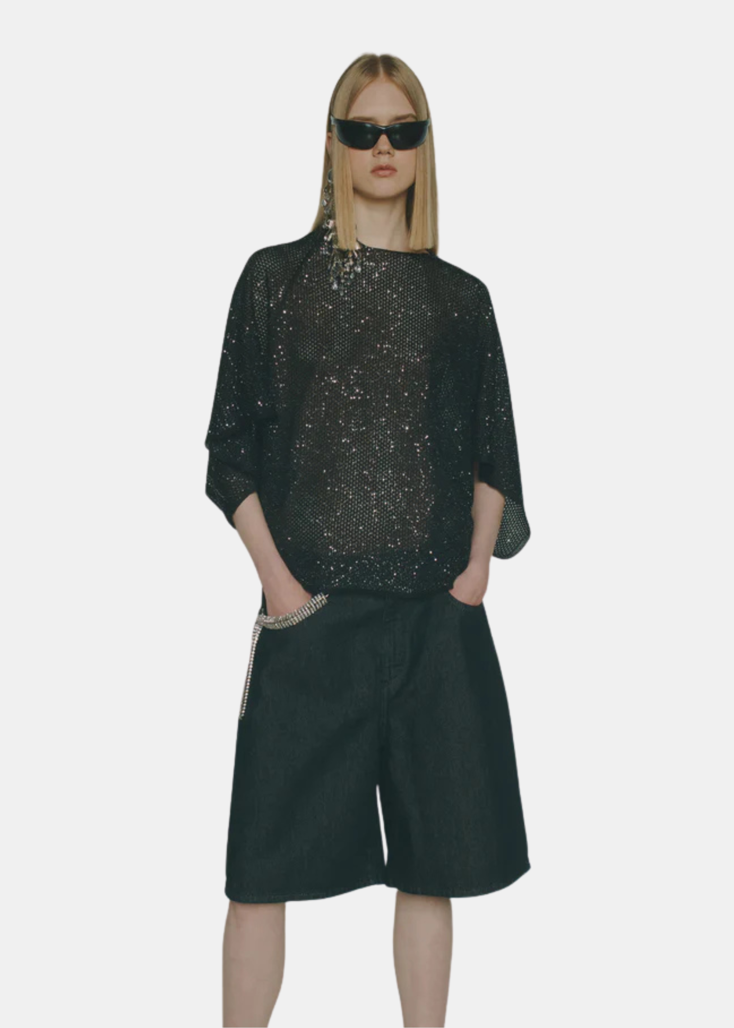 Top Lurex — Tejido Lurex Brillante Sin Mangas Escote Redondo | Circus Hotel