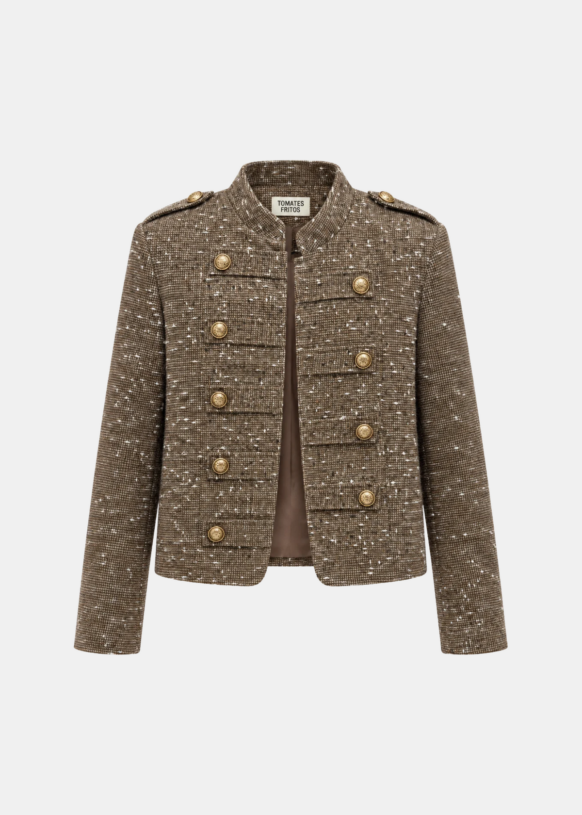 Chaqueta militar marrón.