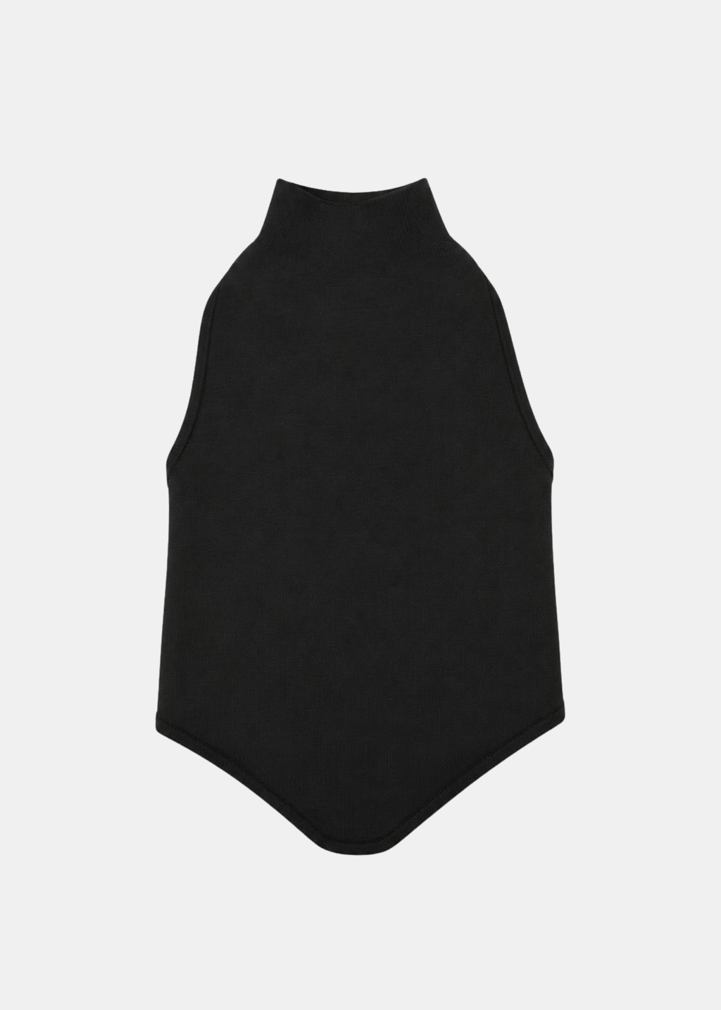 Top Halter Negro Cropped — Tejido Elástico Espalda Descubierta Botón | Tomates Fritos
