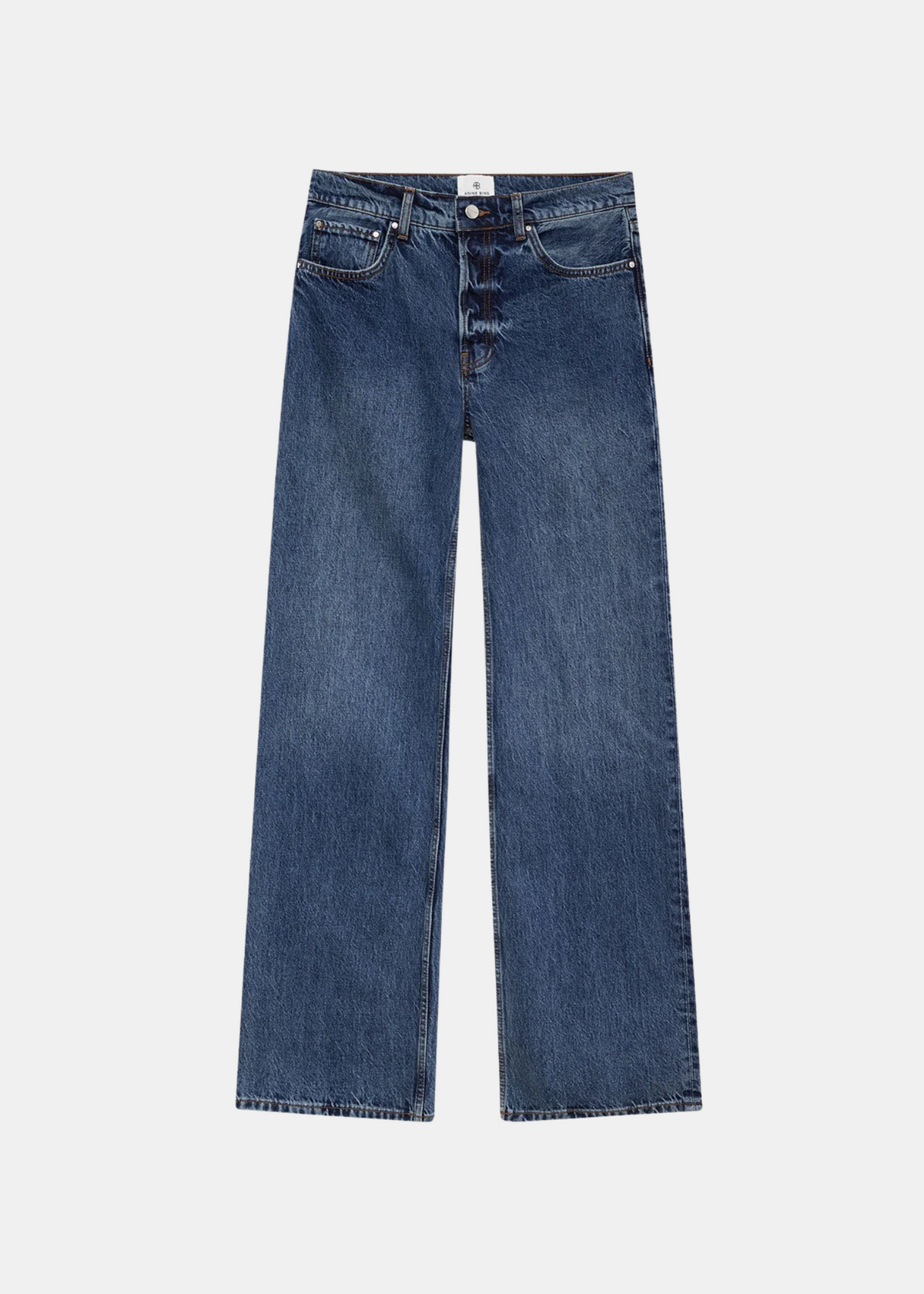 Hugh Jean Azul Denim — Tiro Medio y Corte Recto Anine Bing
