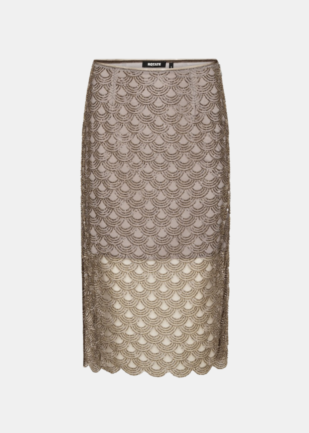 Scallop Sequin Midi Falda | Rotate