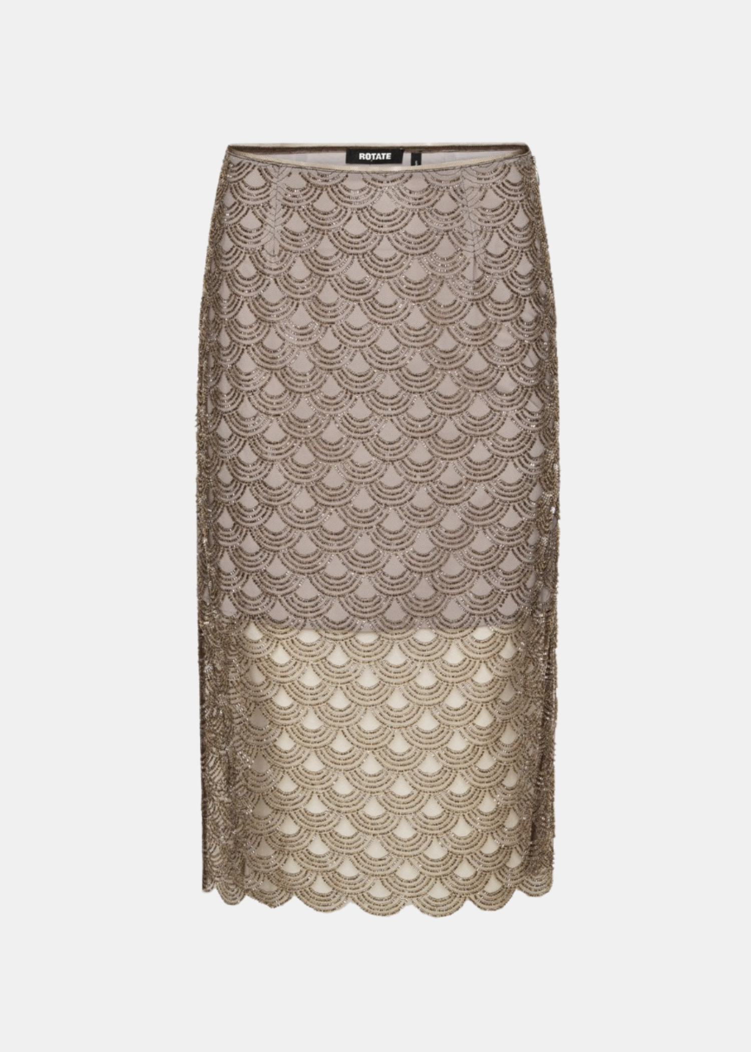 Scallop Sequin Midi Falda | Rotate