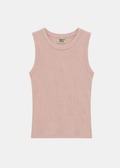 Camiseta Imperio Rosa — Micro Canalé Elástico Escote Imperio