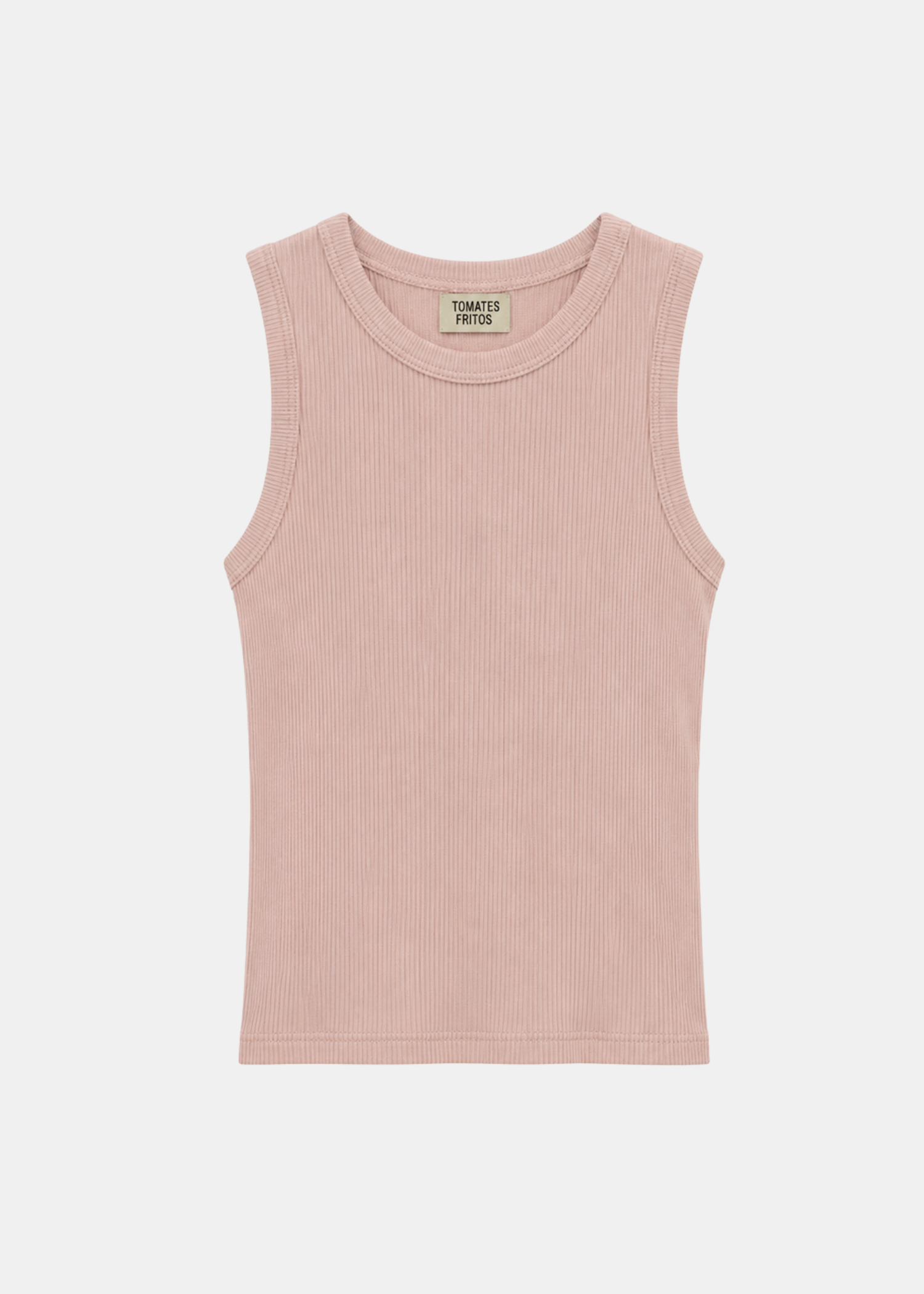Camiseta Imperio Rosa — Micro Canalé Elástico Escote Imperio