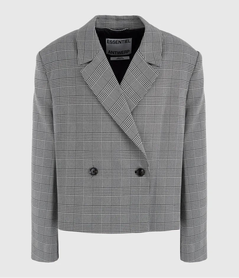 Itzel croped blazer pata de gallo